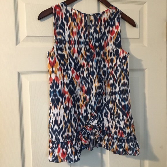 Beachlunchlounge sleeveless blouse ruffle hem S - Picture 4 of 6